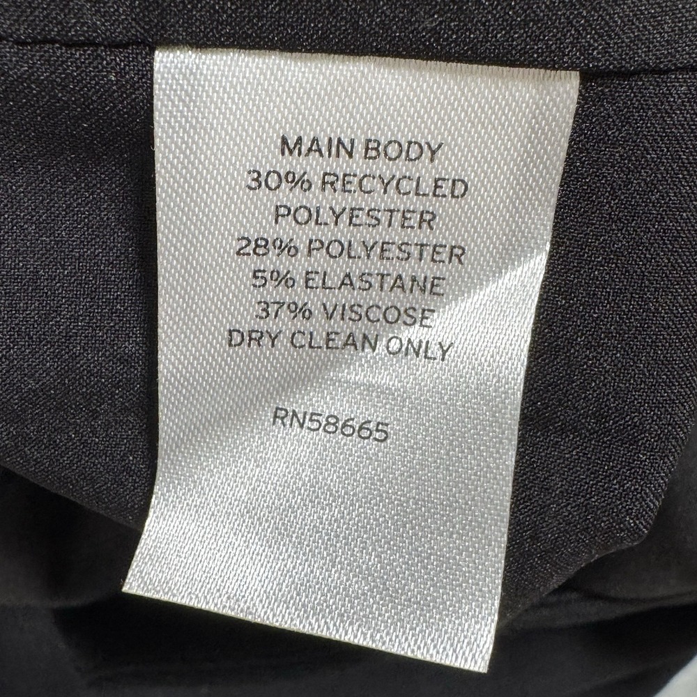 NWT Nordstrom Women's Black Tailored Waistcoat Vest Button Front Career Size M - Picture 7 of 9